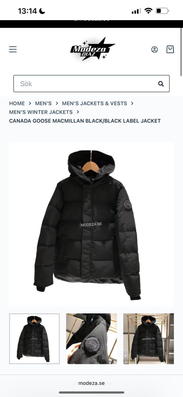 black winter jacket size M