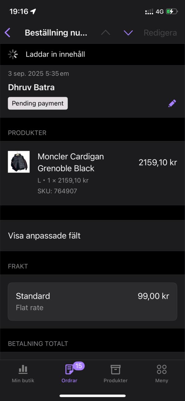 Black M Cardigan