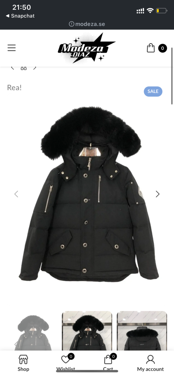 Black fur jacket size M